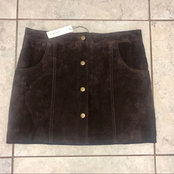 NWT Capulet Isabella suede skirt - Picture 4 of 9